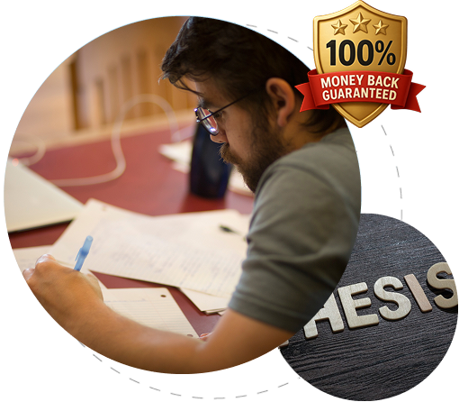 Student writing thesis notes