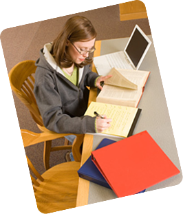 Graduate student holding a book